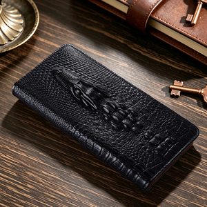 Étui à rabat en cuir véritable premium gaufré 3D avec fentes pour cartes, antichoc et magnétique pour <span class=keywords><strong>iPhone</strong></span> 18 Pro <span class=keywords><strong>Max</strong></span> 17 16 15 14 13 Pro <span class=keywords><strong>Max</strong></span> - Product Image 1