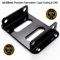 Fabrication sur mesure de tôles métalliques de précision TZR OEM, support en U robuste, assemblage métallique noir brillant