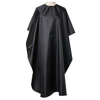 Vente chaude Noir Salon Cape Polyester Coiffure Coupe Capes Premium Professionnel Coupe De Cheveux Barber cape avec ouverture mains libres