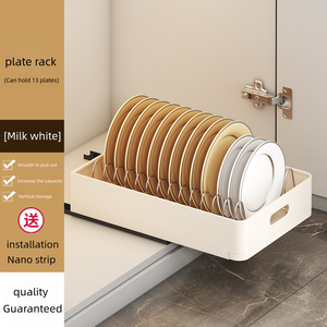 Estante Multifuncional Impermeable para Platos y Tazones de Cocina, Estante de Almacenamiento para Vajilla con Cajón Interior y Escurridor de Platos - Product Image 6