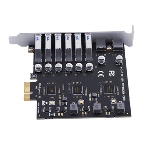 Carte USB 3.2 PCIe X1 vers USB Gen1 5 Gbps 8 ports (6 USB A + 2 Type C) avec puce VL805+NEC720210, adaptateur convertisseur, extension, répartiteur PCIe - Product Image 4