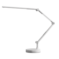 Lampe de bureau LED avec base en métal, commande tactile, double éclairage, intensité réglable et couleur ajustable, idéale pour la chambre, le bureau ou le dessin