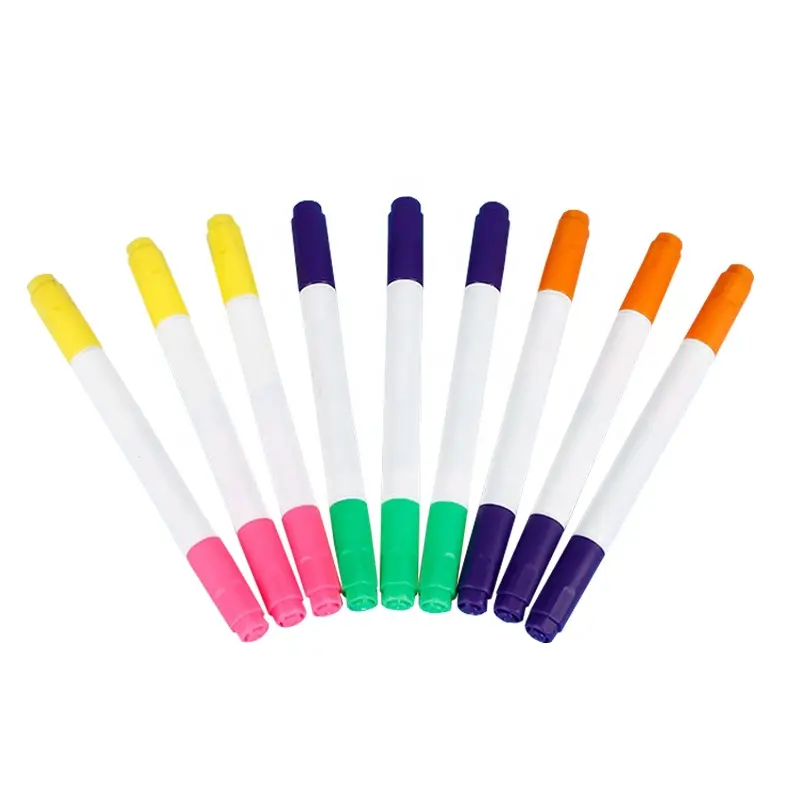 مصغرة التوأم اللون المزدوج نصائح قلم تحديد السبورة مزدوجة برئاسة قابل للغسل المياه قلم ملون للأطفال و المدرسة تعزيز