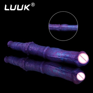 LUUK Super Long Double Head Sex Toys Big Knot Penis <b>Dildo</b> Soft Liquid Silicone Anal Plug Sex Toys for Women Lesbian Products - Product Image 4