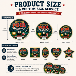 Cartes de jeu écologiques personnalisables à déchirer, à fenêtre unique, de forme ronde, avec languettes de tirage - Product Image 6
