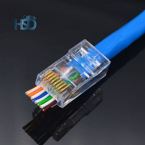 Wholesale Waterproof UTP 8p8c Cat5e Cat6 Cat7 Cat8 Plug <strong>RJ45</strong> Pass Through <strong>Connector</strong> - Product Image 2
