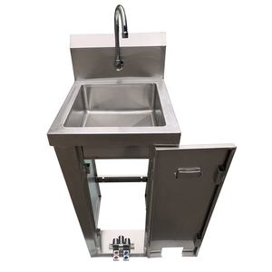 Lavabo a Pedale in Acciaio Inox/Lavabo Monoblocco per Lavaggio Mani/Lavabo Autoportante con Azionamento a Pedale - Product Image 3