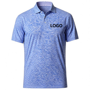Polos Personalizados para Hombre, Elegantes y Casuales, con Diseño Liso, Teñido Uniformemente, Antiarrugas, de Algodón Jersey, Manga Corta, para Golf - Product Image 1