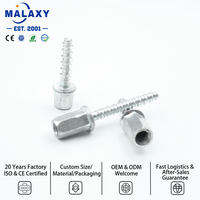 Malaxy Galvanized M6 M8 1/4" 3/8" 1/2" Sekrup Beton Pemotong Sendiri untuk Pemasangan di Langit-langit dan Dinding