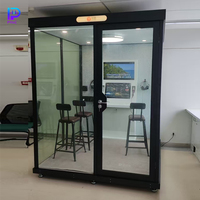 Cabine de musique moderne pour 4 personnes, karaoké, cadre en acier, piano, salle de sport pour bureau, maison, hôtel, appartement, salon