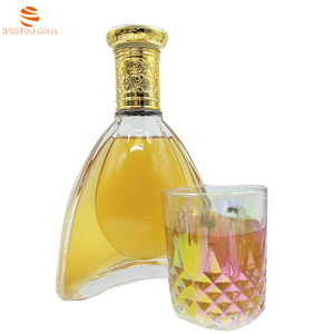 Nhà sản xuất bán buôn xo chai hình dạng độc đáo rõ ràng chai thủy tinh tùy chỉnh in ấn decal - Product Image 4