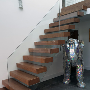 Stile moderno durevole aperto decorativo in metallo <span class=keywords><strong>scala</strong></span> diritta con <span class=keywords><strong>lunga</strong></span> barra rotonda ringhiera Design pieghevole - Product Image 4