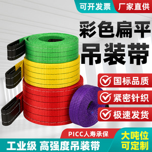 Web Sling Polyester Flat Eye And Eye 8 Mm Thickness For Crane Lifting Application - Product Image 2
