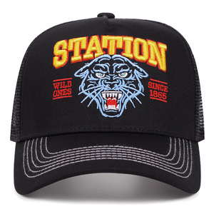 <span class=keywords><strong>Casquette</strong></span> de baseball 5 panneaux unisexe avec broderie tête d'aigle et de tigre, ajustable, en tissu mesh, pour printemps/été, style décontracté et tendance, type <span class=keywords><strong>trucker</strong></span> - Product Image 2
