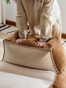 MUU Diseño contemporáneo Sofá modular de 1 asiento Suave Almacenamiento de muebles modernos para el hogar Nuevo sofá de tela de moda para apartamentos Hoteles - Product Image 5