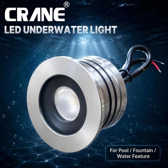 LED Recessed Water Light 3W DC24V Stainless Steel IP68 Stepped Anti Glare Marine Decking Waterfront Border Light SD-D60
