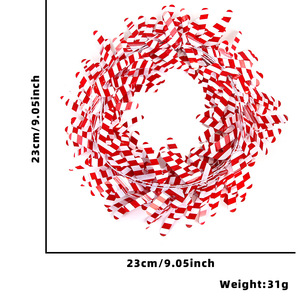 DAMAI Red and White Green Tinsel Garland for Home Party Christmas Tree Decor with Wire Walking Stick Holiday Atmosphere Props - Product Image 5