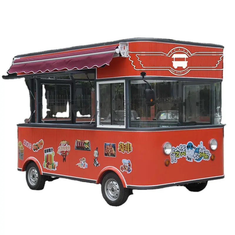 Helado eléctrico personalizado ecológico perrito caliente Citroen Street Snack Catering caravana comida camión remolque carro