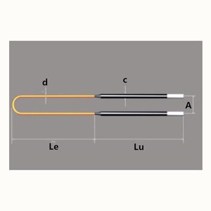 Diametro 4/9, 6/12, 9/18 1700C 1800C 1850C 1900C MoSi2 elemento di riscaldamento per il <span class=keywords><strong>forno</strong></span> per ceramica - Product Image 4