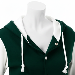 2024 chaqueta de bombardero de béisbol negra Regular personalizada para hombre OEM mangas de cuero fino parches bordados de chenilla universitaria High Street - Product Image 1