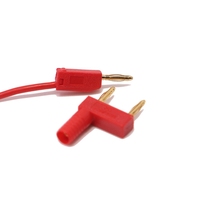 Fiche banane court-circuit plaquée or de haute qualité 2mm 2 mâle à 1 femelle cavalier d'espacement 12mm