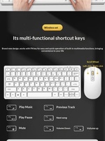 Ensemble clavier et souris sans fil 2.4G, 78 touches chocolatées, mini ordinateur de bureau, ordinateur portable, clavier et souris ergonomiques universels