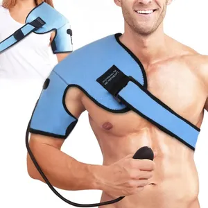감기 또는 뜨거운 어깨 아이스 팩 통증 완화를위한 압축 어깨 보호대