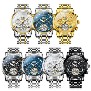 Olevs 9965 di lusso automatico orologio meccanico data calendario <span class=keywords><strong>in</strong></span> <span class=keywords><strong>acciaio</strong></span> inox <span class=keywords><strong>cinturino</strong></span> orologio da uomo Business Casual <span class=keywords><strong>smartwatch</strong></span> - Product Image 6