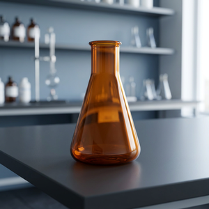 Fiole Erlenmeyer en verre borosilicaté, récipient conique de laboratoire pour expériences chimiques et stockage - Product Image 2