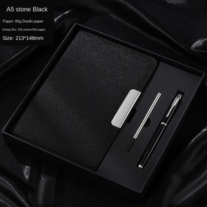 2025 coffret cadeau pour ordinateur portable vente en gros de luxe personnalisé impression de logo couverture rigide en cuir PU agenda ensemble de cahiers avec stylo - Product Image 6