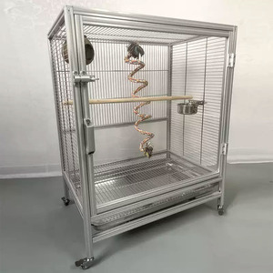 Jaula para pájaros de perfil de aluminio, jaula de vuelo duradera, jaula para loros de acero inoxidable 304 de lujo Extra grande, jaula para pájaros a la venta - Product Image 6