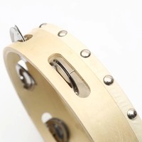 Wholesale 6-Inch Orff Percussion Instrument Tambourine Single-Row Jingles Tambourine Wooden Hand Drum Musical Toy