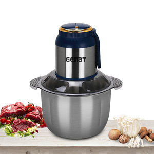 Picadora de carne Gemat de acero inoxidable de 1L y 3L, eléctrica y multifuncional para picar carne y cortar verduras - Product Image 1