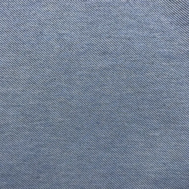 Fio dyed tecido texturizado confortável, macio e resistente jeans azul terry francês 95% poliéster 5% spandex