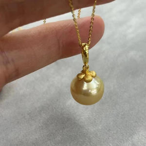 Pendentif en argent S925, perles de 10-13 mm, accessoires de perles DIY, collier en jade taille coussin, boucle dorée 31138, matériau principal forme diamant - Product Image 2