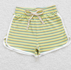 Pantalones Cortos de Verano para Niños, Suaves y Transpirables, de Seda de Leche, a Rayas, con Cintura Elástica y Cordón Ajustable - Product Image 5