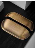 Poignées de cuisine en laiton massif antique, poignées de meuble en bronze, poignée coquille - Offre Spéciale