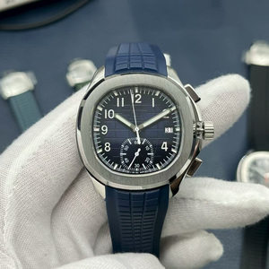 Đồng hồ cơ Patek Philippe 40mm Sapphire cao cấp, dòng 5168, kim dạ quang, dây thép không gỉ với kim cao su - Product Image 3