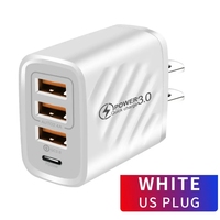 Chargeur de vente chaude adaptateur de chargeur 4 ports prise US/EU Type C PD chargeur USB de charge rapide QC 3.0 pour téléphones intelligents