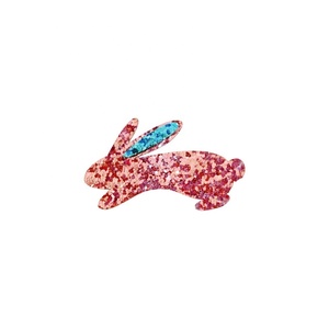 Custom Children's Lovely Hair Clips Cartoon Bunnies <b>Cute</b> Hair Accessories Glitter Rhinestone Ribbon Wrapped Hair <b>Pin</b> Wholesale - Product Image 4