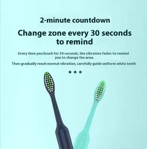 Brosse à dents sonique vibrante rechargeable à poils doux avec une autonomie de 100 jours, étanche IPX7, brosse à dents électrique portable - Product Image 6