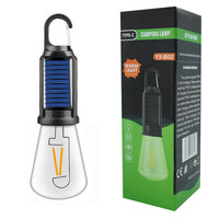 Lampe de camping solaire portable multifonctionnelle rechargeable, éclairage extérieur à ions lithium, ampoule sphérique pour tente, modèle explosif