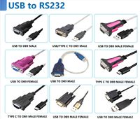 Cable adaptador USB 2,0 a RS232 Serial DB9, doble Chip FTDI FT232 ZT213