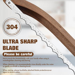 Cuchillo de Madera Dentado Personalizado para Cortar Pan, Cuchillo de Arco para Bagels Caseros, Herramienta de Cocina para Masa Madre - Product Image 3