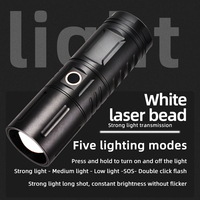 Lampe torche tactique LED XHP50 rechargeable par USB de haute qualité, super lumineuse, zoomable, en alliage d'aluminium