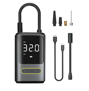 Inflador de bomba eléctrica de 150PSI, compresor de aire multiusos para coche, batería recargable USB tipo C de 4000mAh para bicicleta, motocicleta y coche - Product Image 2