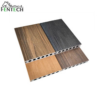 Revêtement de terrasse en composite WPC personnalisé, imperméable, anti-moisissure, anti-UV, résistant à la décoloration, bicolore, pour l'aménagement extérieur de jardins et de patios
