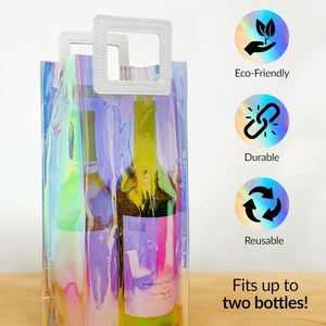Bolsa de Hielo Transparente Plegable y Portátil de PVC para Vino y Bebidas, Ideal para Exteriores - Product Image 4
