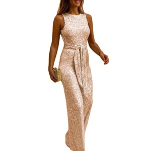 Estilo caliente Ropa de mujer <span class=keywords><strong>Vestido</strong></span> de <span class=keywords><strong>lentejuelas</strong></span> sexy sin mangas europeo y americano - Product Image 1