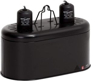 Lámpara de Techo <span class=keywords><strong>UVB</strong></span> Doble para Reptiles REPTI ZOO con Reflector y Tapa - Accesorio de Plástico Ecológico - Product Image 1